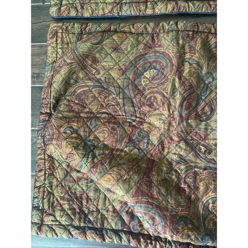 American Living LICHFIELD Ralph Lauren Standard Shams Quilted Paisley